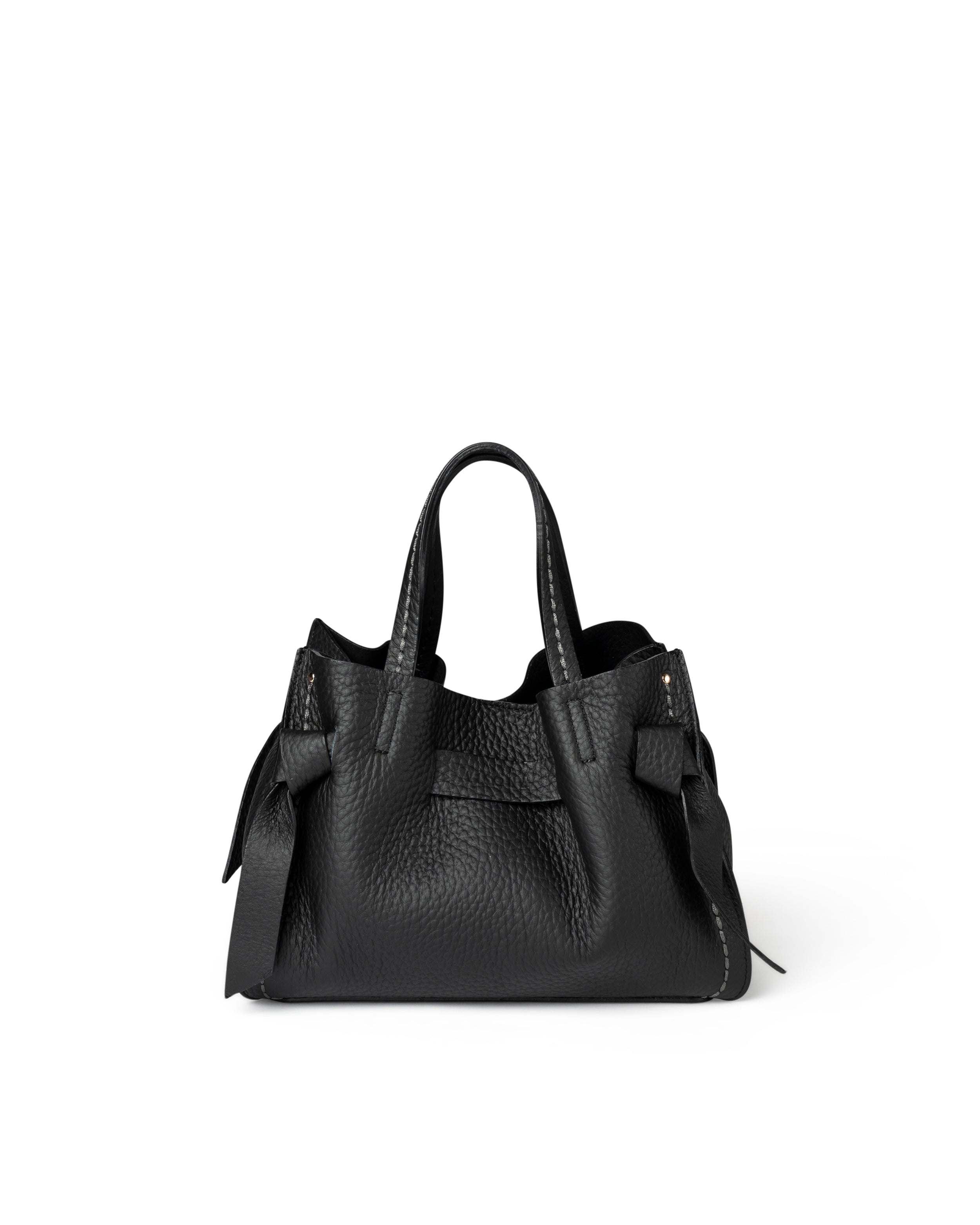 ハンドバッグ PLINIO VISONA 25221-NERO Handbags Borsa in pelle nera con Plinio Visona Turn lock Flap Mini Bag – Big Bag