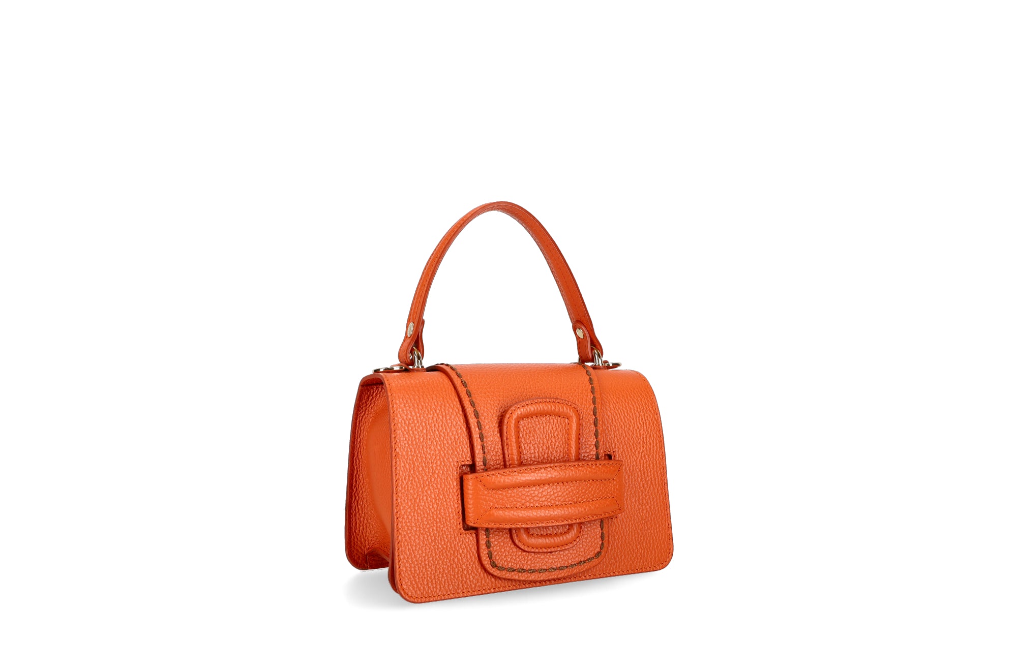 トートバッグ Plinio Visona' Compact Orange Handbag In Smooth Leather LINDA20099ARANCIA_2_ef761d91-